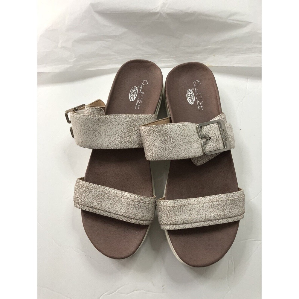 Dr Scholls Original Collection Slide Slip On Platform Leather Sandals 7.5
